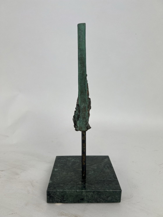 Kunstwerk brons - Pieter Kortekaas (vermoedelijk), Beeldhouwkunst, Marmer, Zwart (foto 2 van 5)