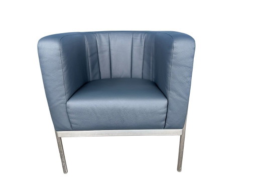 Zanotta Onda fauteuil in zwart leer van De Pas, D'Urbino & Lomazzi, 1985
