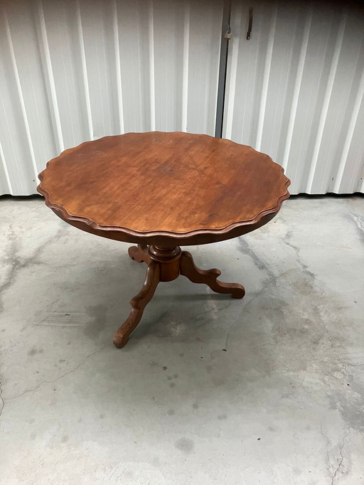 Round biedermeier dining table