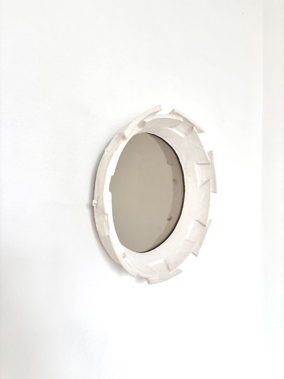 Image 1 of French Contemporary Ceramic Mirror, "Labirinto" by Renzo Maar
