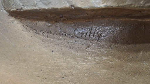 Placa de bronce firmada por Séraphin GILLY - Tema ferroviario – beeldhouwkunst, Bronze (photo 2 of 5)