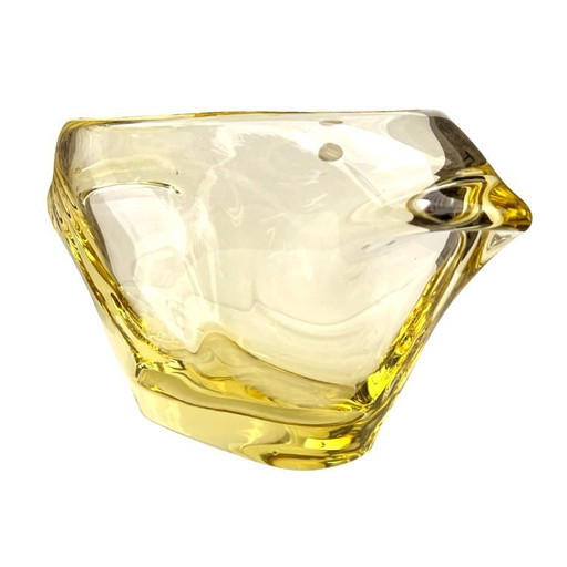 Glass vase designed by M. Klinger, Železný Brod Glass (ZBS), Czechoslovakia, 1960s.