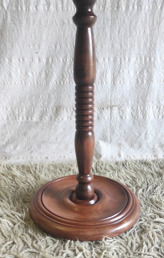 Image 1 of Guéridon Art-déco en bois massif - mid. XXeme