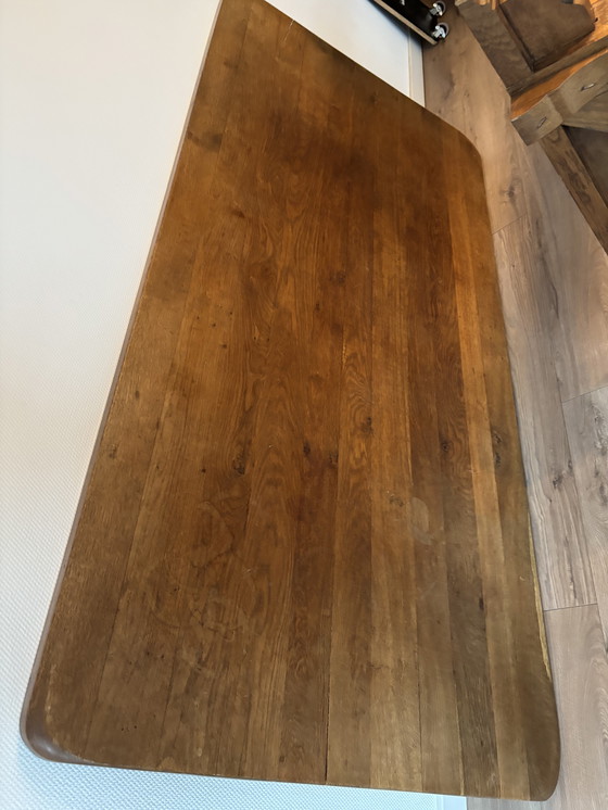 Image 1 of Antique solid oak monastery table table antique oak dining table