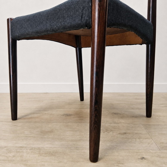 3x Vintage Danish Dyrlund Chairs Rosewood Reupholstered (Scandinavian Design) Mid Century – Dining chairs (photo 13 of 15)