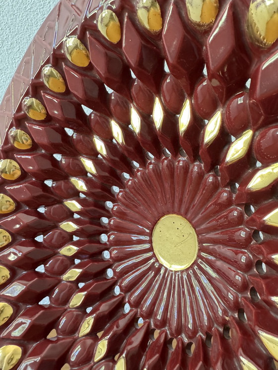 Image 1 of Grande piatto in ceramica traforata Vallauris anni '60