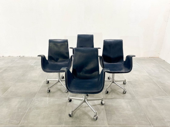 Image 1 of FK 6727 Sedia da ufficio Tulip Kill International, 1960, set di 4 pezzi