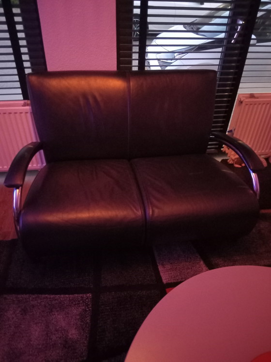 Molinari Academie 2 Zitter Zwart – 2 zitsbanken, Leather, Metal (photo 5 of 6)