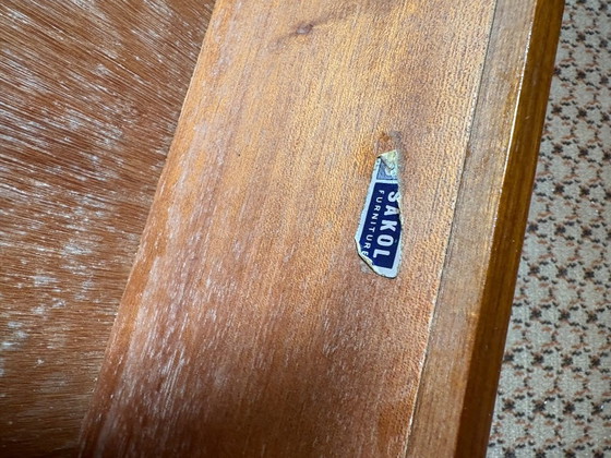 Image 1 of Mid-Century Retro Vintage Teak Chest of Drawers by Sakol 1960s  Six Drawers • Space-Saving Design • British Mid-Century Classic 