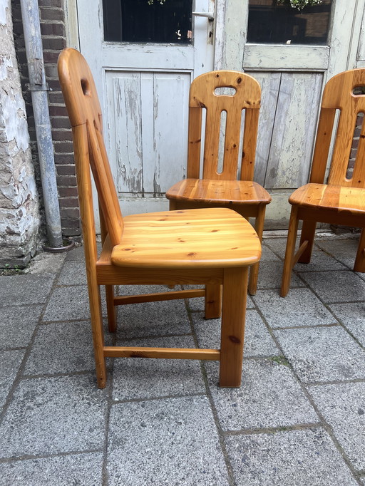 Ensemble de 6 chaises de salle à manger Effezato en pin