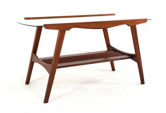 Tavolino da caffè vintage con portariviste in teak e vetro – Tavolini da caffè, Wood, Glass (photo 4 of 18)