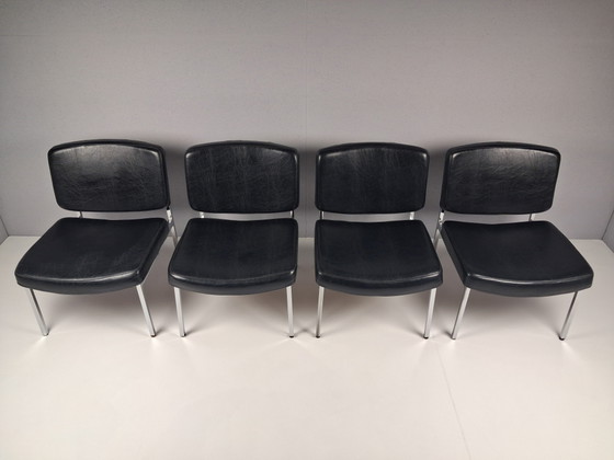 Set di 4 Poltrone Lounge Vintage, Anni '60 - '70 – Chrome, Skai (photo 2 of 11)