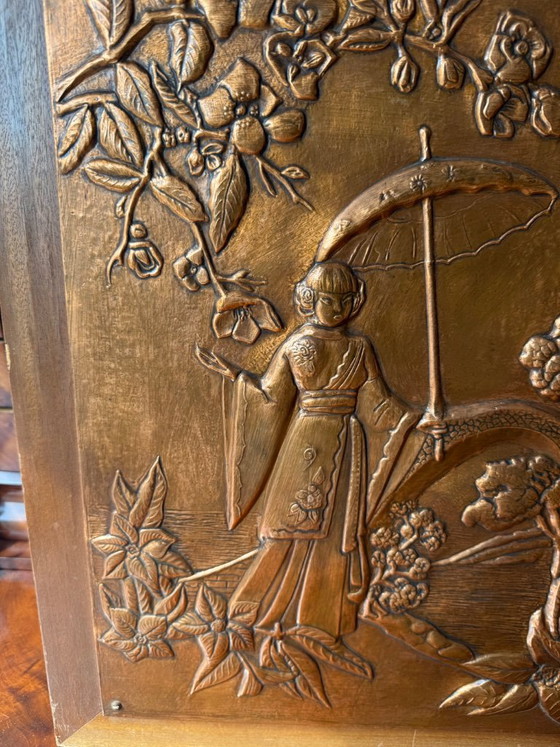 Wandkunst aus Kupfer im japanischen Stil – Arte, Wanddekoration, Wood, Copper (photo 3 of 11)