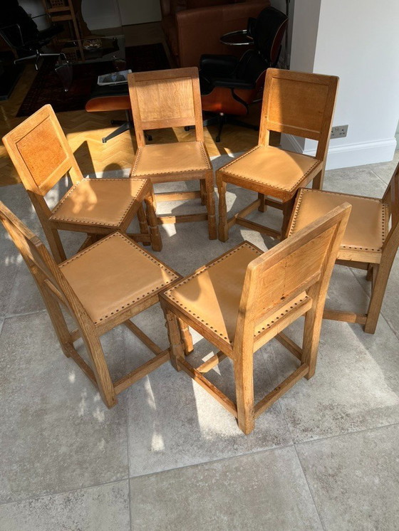 Image 1 of Table et chaises Robert Mouseman Thompson