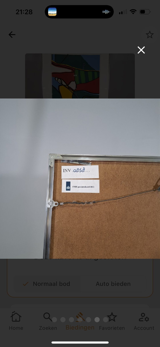 Image 1 of Michiel Poort - 18th hole 37/75 - 1989 - 70x90 cm framed