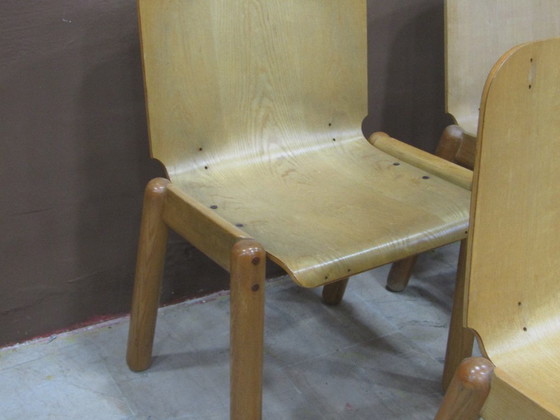 Image 1 of n.4 sedie legno curvato a fuoco vintage