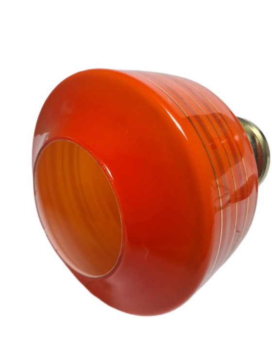 Vintage Pendant Lamp, Poland, 1960s – Glass, Metal (photo 8 of 8)