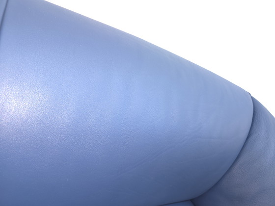 Image 1 of Divano di design in pelle grigio-blu De Sede DS 91