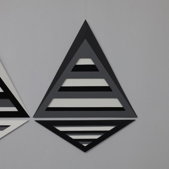 Image 1 of Eef de Graaf – Geometrische Wandskulptur (Triptychon), Niederlande, 1980er