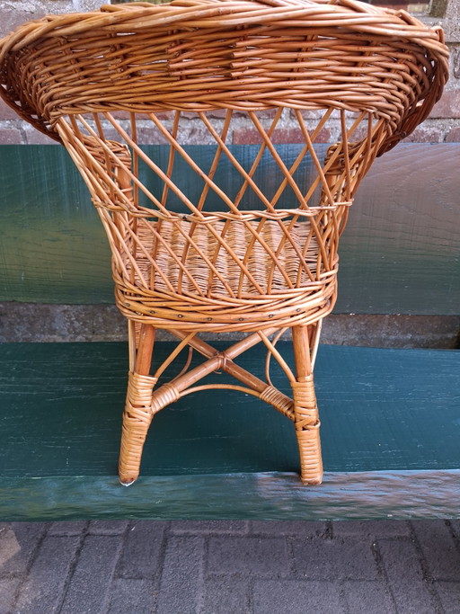 Rattan-Kindersessel aus den 1970er Jahren. – fauteuils (photo 2 of 5)