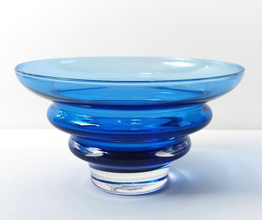 Blaue Glasvase „Freiheit“