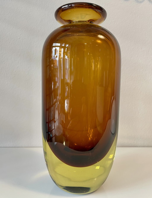 Gunnar Ander mundgeblasene Kunstglasvase für Lindshammar