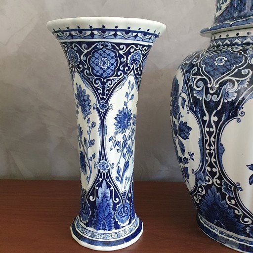 Boch Delfst Blauw Foo Dog Kastelenset 3 Stuks