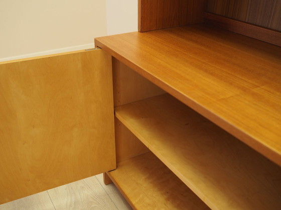 Librería de chapa de teca con estantes ajustables, diseño danés moderno, años 70 – Wood (photo 16 of 17)