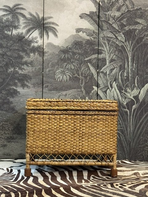 Image 1 of 2 Flamant Burmese Rattan Baskets, Side Tables, End Tables