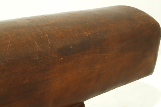 Image 1 of Panca da ginnastica vintage in pelle con maniglie, anni '40