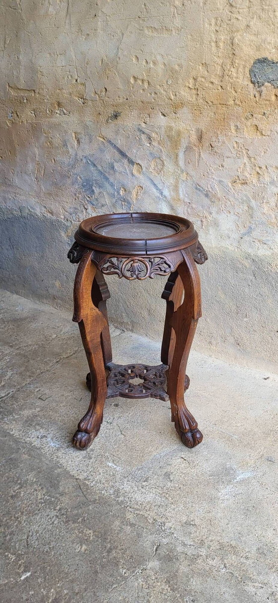 Soporte de Madera y Mármol 1900 – Mesas auxiliares, Marble (photo 2 of 7)