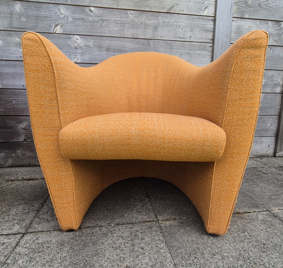 Image 1 of 2 Leolux Shaman armchairs blended orange fabric