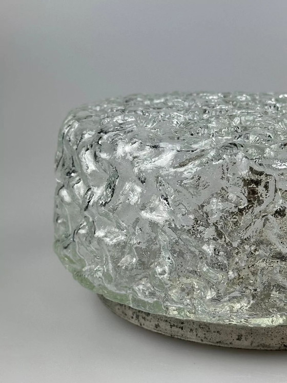 Image 1 of Lampada da soffitto anni &#39;60-&#39;70 Glashütte Limburg Germania Plafoniere in vetro e metallo
