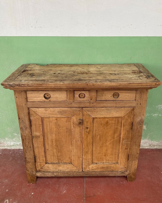 Image 1 of Credenza bassa rustica italiana del 800