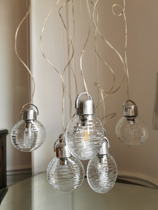 Lampada a sospensione a cascata vintage Fabbian Illuminazione 