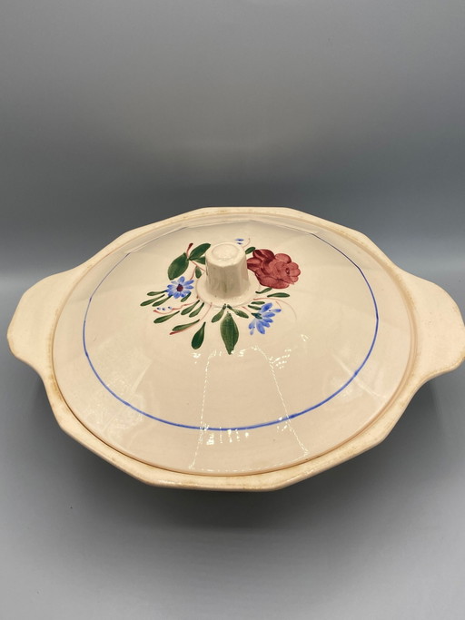 Antica zuppiera Digoin-Sarreguemines con coperchio, modello 9177 rosa bordeaux – decoratieve objecten (photo 2 of 5)
