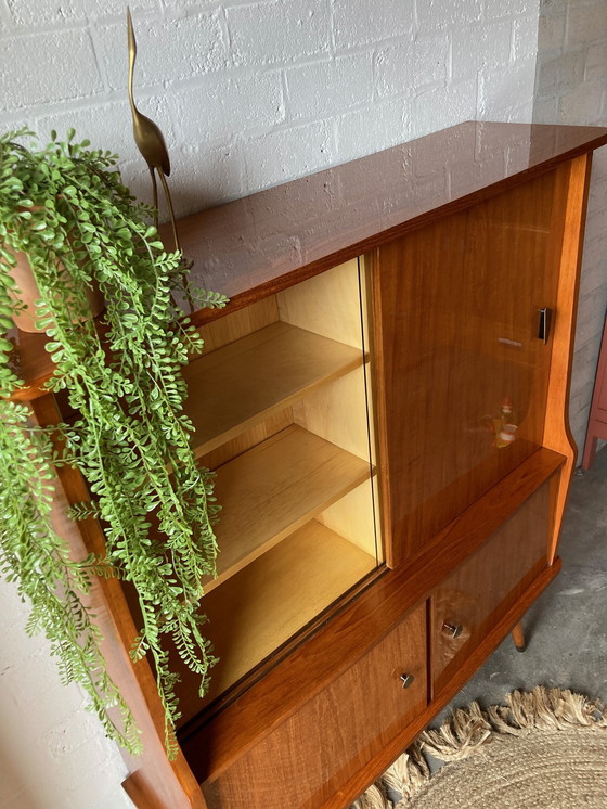 Image 1 of Buffet rétro vintage Mid Century, meuble haut, meuble de bar, vitrine d'exposition