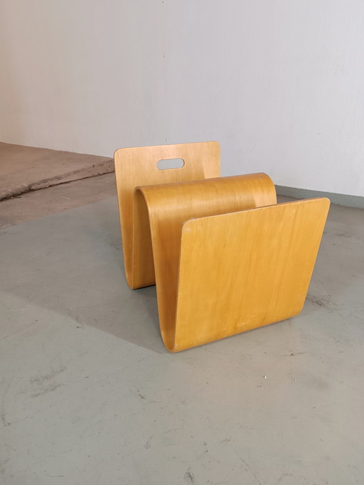 Molded plywood magazine rack 