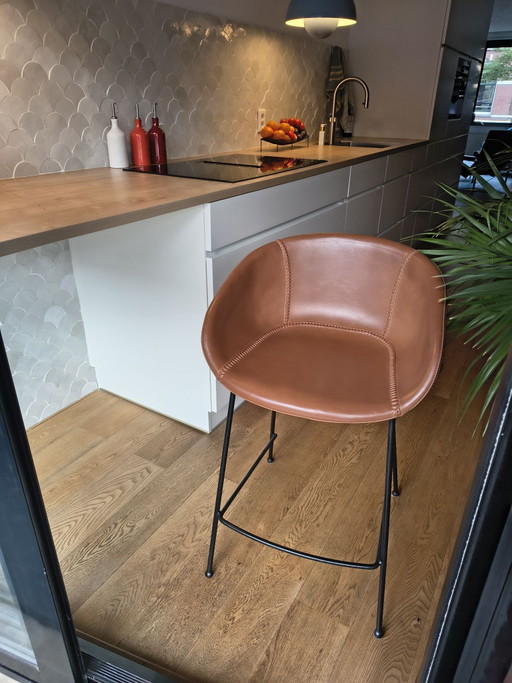 Zuiver Feston Sgabello da Bar Marrone Cognac 65 cm