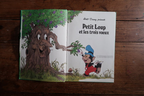 Image 1 of vintage Walt Disney Français Livre pour enfants « Petit Loup et les trois vœux », c.1980 – 2C51
