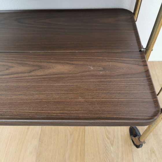 Image 1 of Carrello bar vintage pieghevole, carrello porta bevande, carrello portavivande
