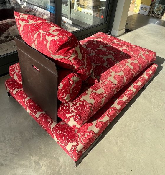 Chaise longue Flexform con rivestimento Designer Guild. – Leather, Metal (photo 3 of 6)