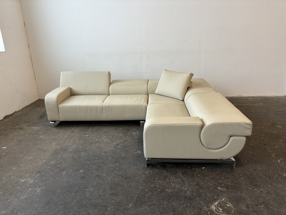 Image 1 of Sofá de diseño Leolux B-Flat, piel, gris-beige