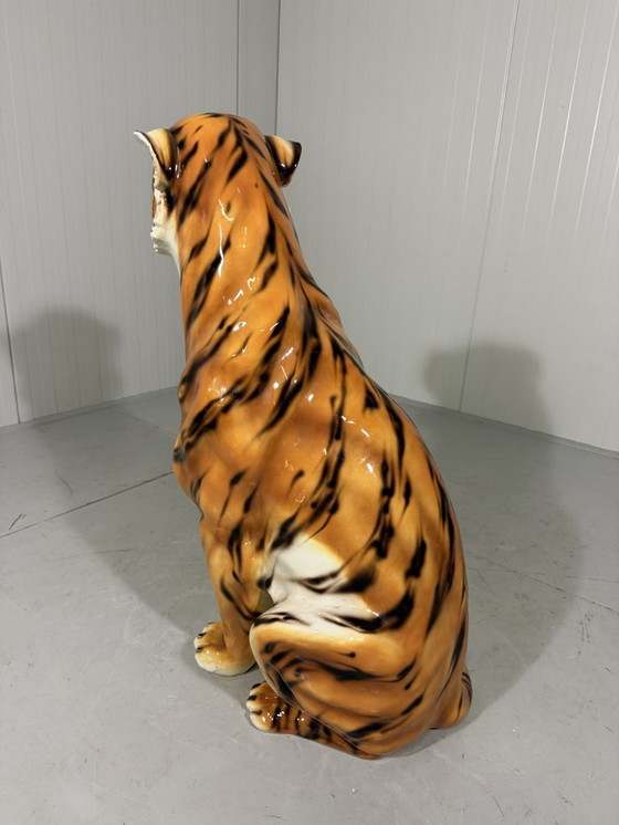 Image 1 of Grande tigre in ceramica, Italia, anni '70