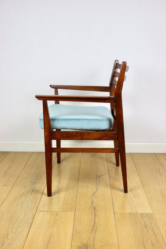 Image 1 of Vintage bureaustoel - zeeturkoois