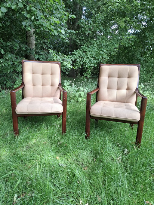 Fauteuil Lübke vintage design midcentury modern design 1970