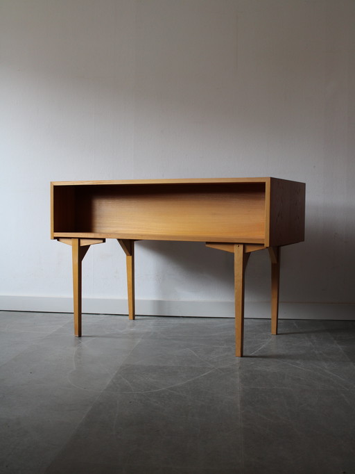 bureau vintage en chêne autoportant