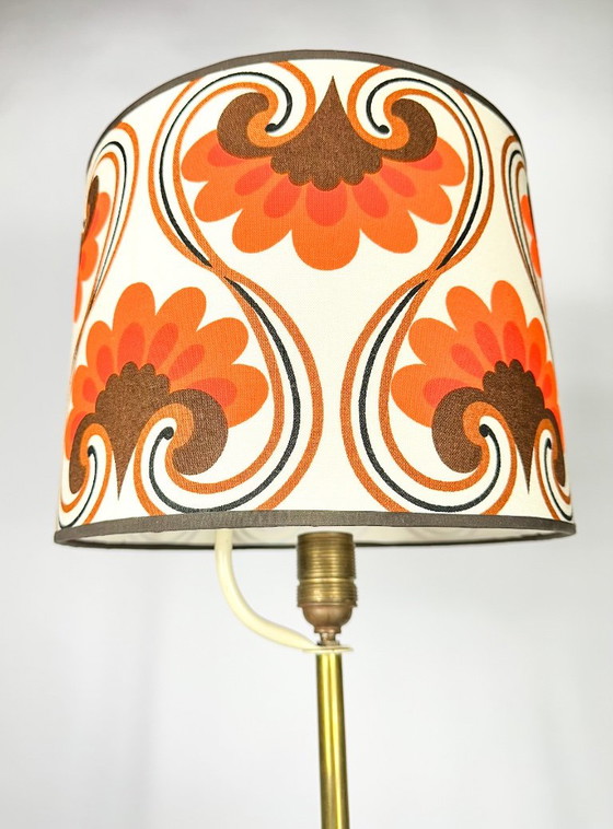 Vintage 60s Floor light, Metal, Textile, Black (photo 8 of 14)