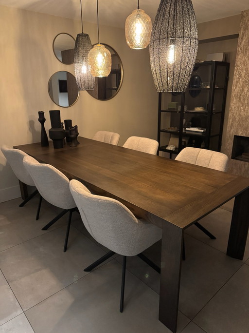 Tavolo da pranzo allungabile in noce