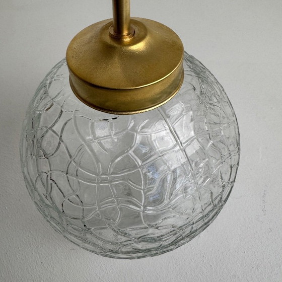 Image 1 of PAIR OF VINTAGE TEXTURED GLASS WALL LIGHTS